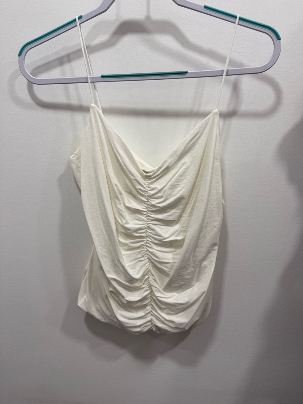 Banana Republic womens Cream Ruched Cami Top
